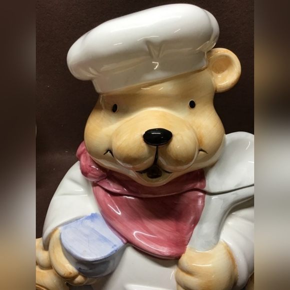 Sunshine teddy bear cookie jar ceramic multicolor large - Picture 5 of 10